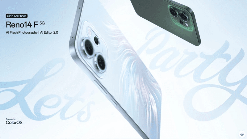 Prochainement : L'OPPO Reno14 F 5G, votre complice de fête IA !
