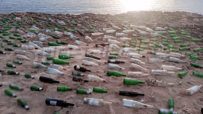 الهوارية: حملة لتنظيف البحر وسواحله من القوارير البلورية