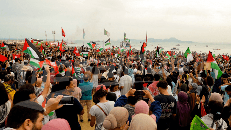 وصول أولى سفن أسطول 'الصمود' العالمي إلى تونس قادمة من إسبانيا