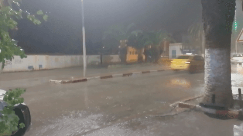 نزول كميات كبيرة من الأمطار بجندوبة
