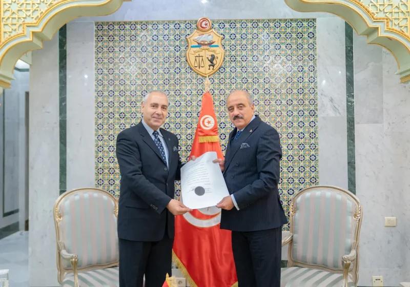 Mohamed Ali Nafti reçoit le nouvel ambassadeur libanais