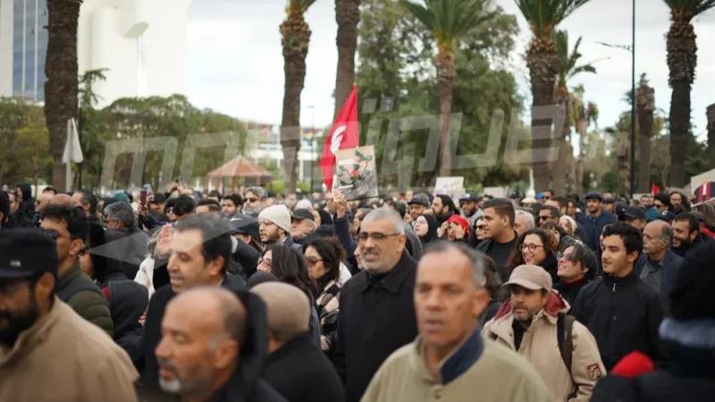 Manifestation à Tunis pour réclamer les droits et libertés