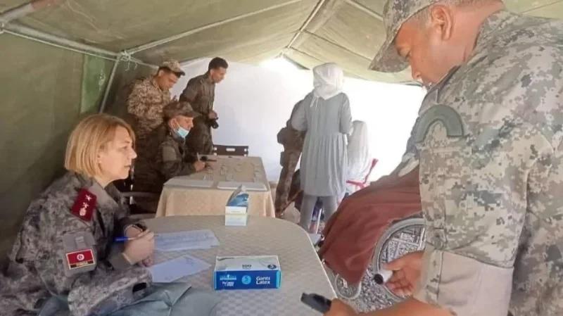 15 إختصاصا طبيا ضمن قافلة صحية عسكرية لأهالي معتمديتي ذهيبة ورمادة