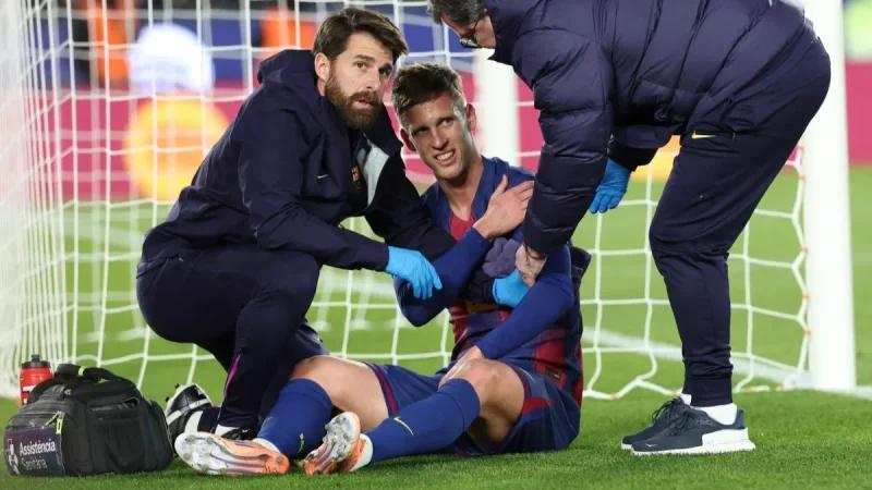 أولمو يغيب عن برشلونة لشهر بعد خلع في كتفه