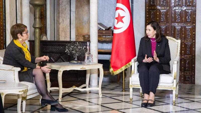 دعم التنمية في لقاء رئيسة الحكومة برئيسة البنك الأوروبي لإعادة الإعمار