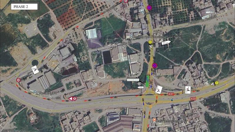 تحويل وقتي في مسار حركة المرور بالطريق رقم 31 على مستوى المنيهلة