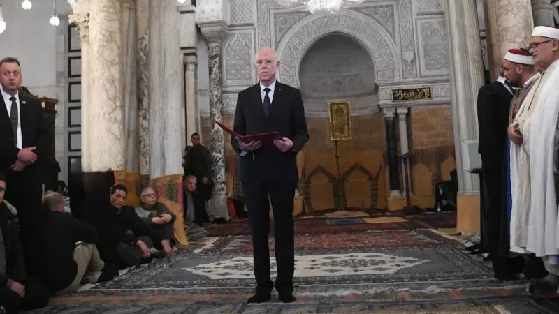 من جامع الزيتونة المعمور..قيس سعيّد يهنّئ التونسيين بحلول شهر رمضان