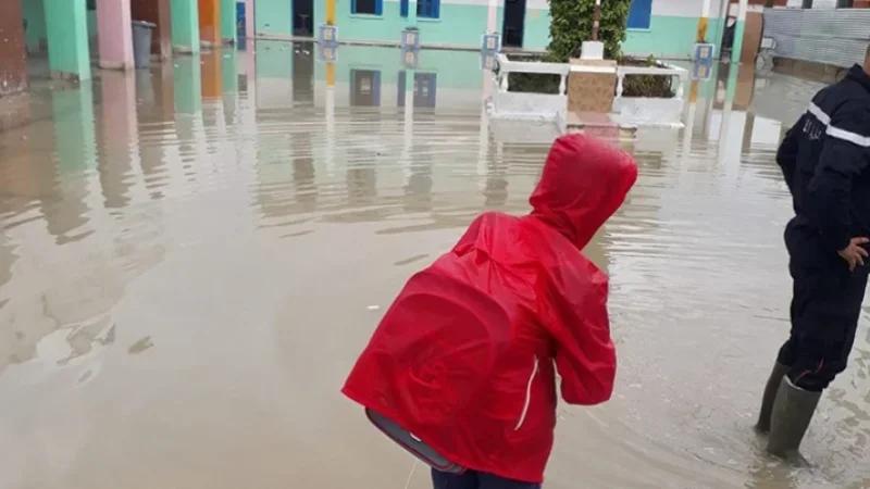 879 مؤسسة تربوية تضررت من الأمطار والرياح