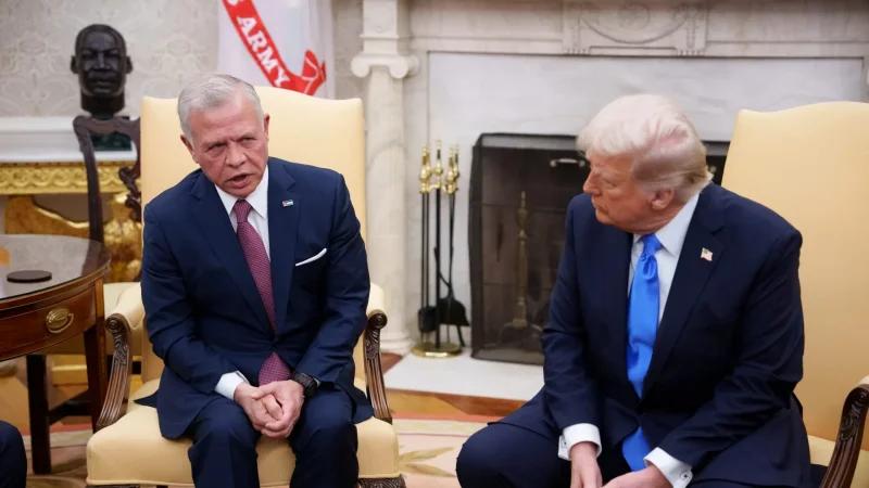 ملك الأردن لترمب: ضرورة تحقيق تهدئة شاملة تعيد استقرار المنطقة