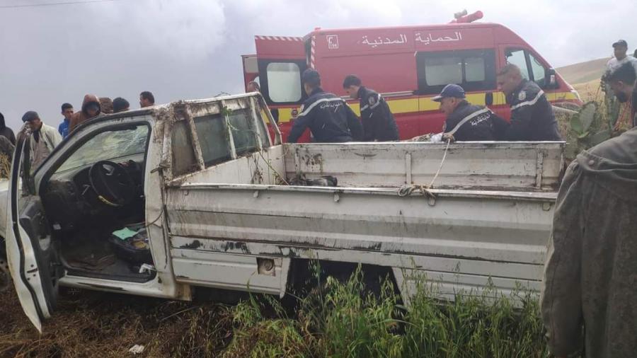 بسبب سوء الأحوال الجوية.. انزلاق شاحنة وإصابة شخصيْن بفرنانة