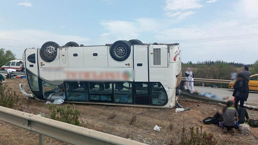 Enfidha : 24 blessés suite au dérapage d’un bus