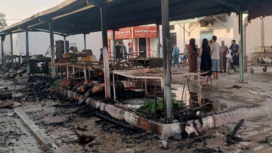 Kairouan : Incendie au marché de Hajeb El Ayoun