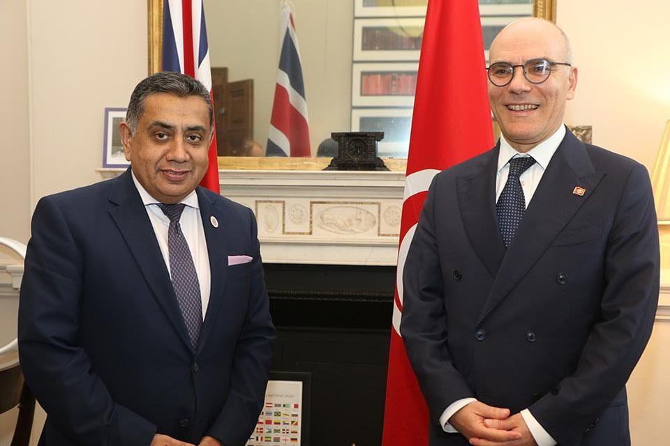 Foreign Minister meets UK Minister of State for Middle East, North Africa, South Asia and UN