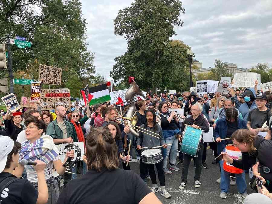 USA: Demonstration at the Capitol in Washington for a ceasefire in Gaza