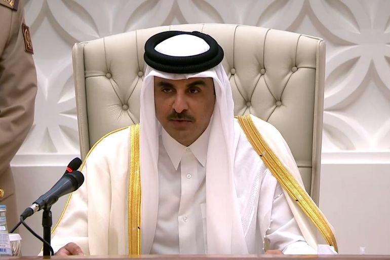 Emir of Qatar: International community failed to take action to stop massacres in Gaza