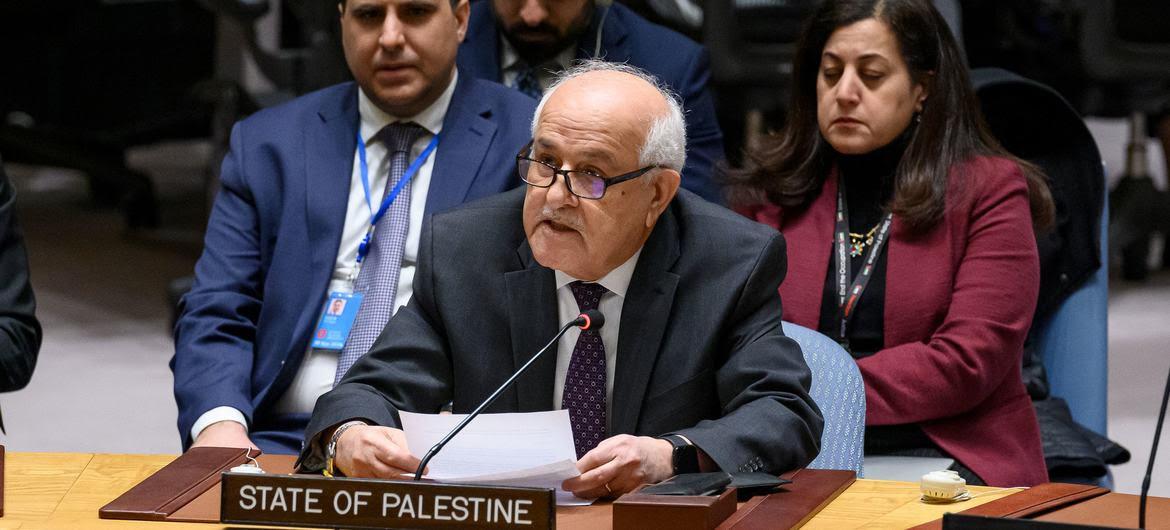 Palestinian ambassador to the U.N: Stop rewriting international law to fit Israeli crimes