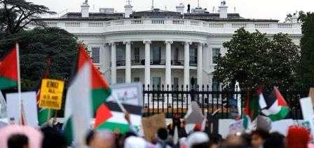 Pro-Palestine demonstration in front of White House in Washington