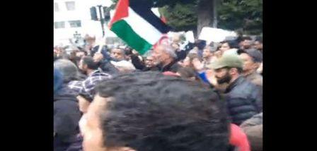 Tunisia – Demonstration of support for Gaza in front of French embassy