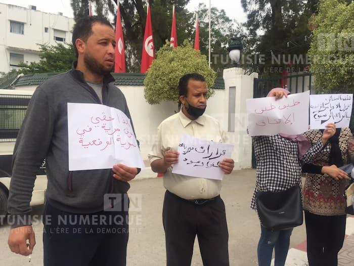 Tunisia-Protest by construction workers on April 16