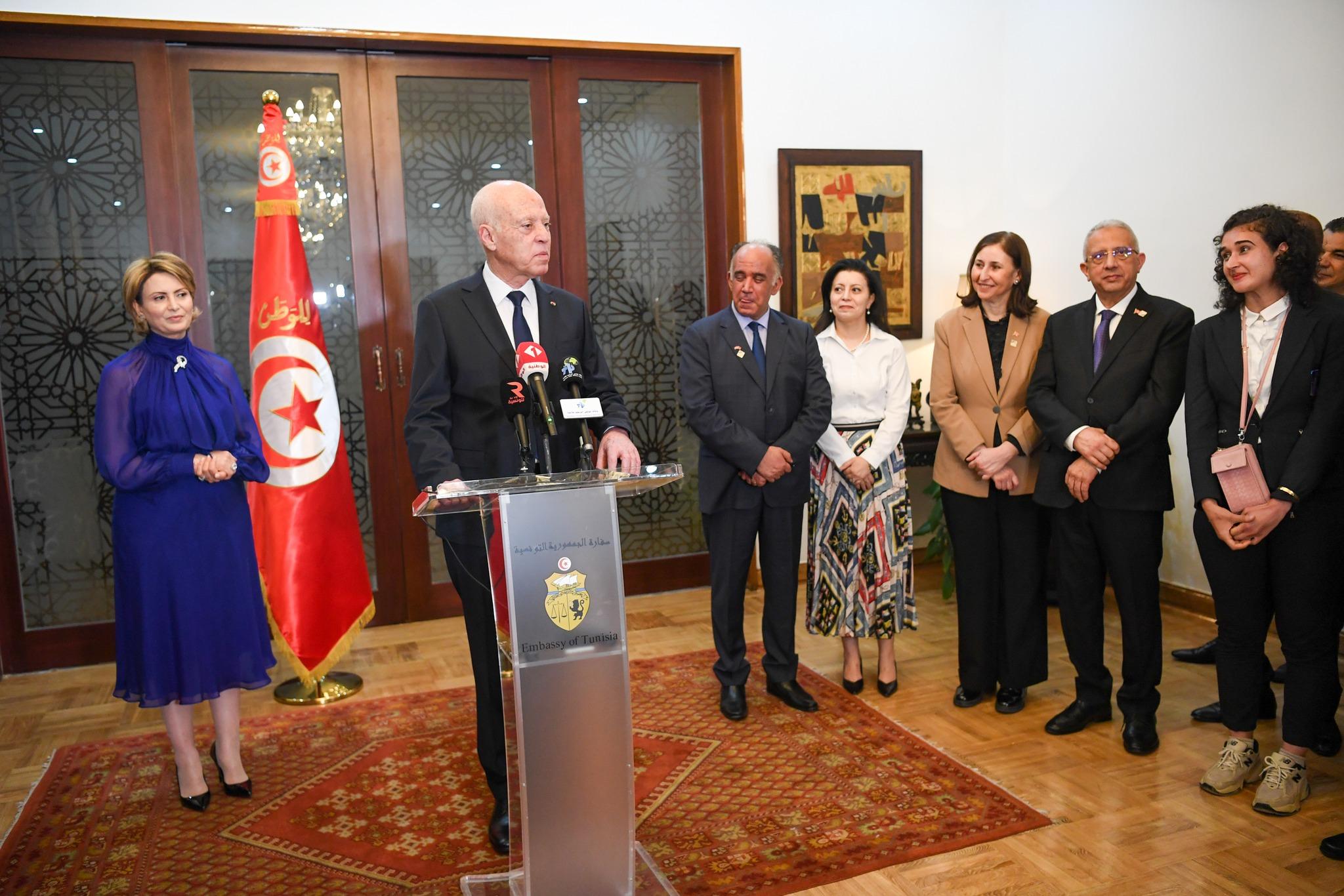 Tunisia-Kaïs Saïd meets  Tunisian community in China