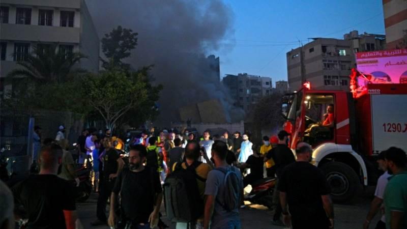 At least 76 injured, 2 dead in Israeli attack on Beirut