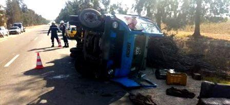 Tunisia –  Kef: A man injured when his truck overturns