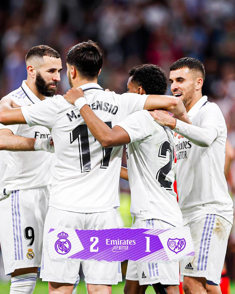 ريال مدريد يفوز على رايو فايكانو 2-1