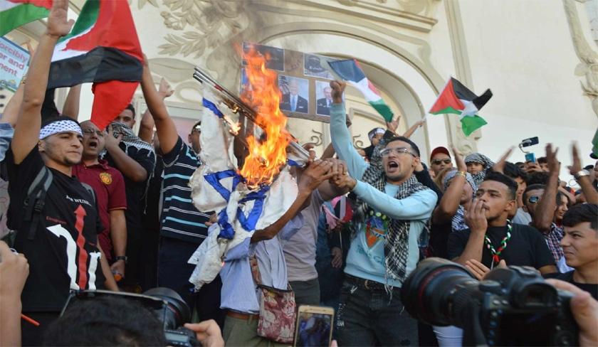 En photos ' Imposante manifestation à Tunis en soutien aux Palestiniens