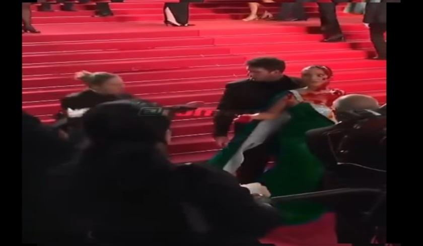 Une mannequin vêtue d'une robe aux couleurs de la Palestine ' La vérité sur cette vidéo