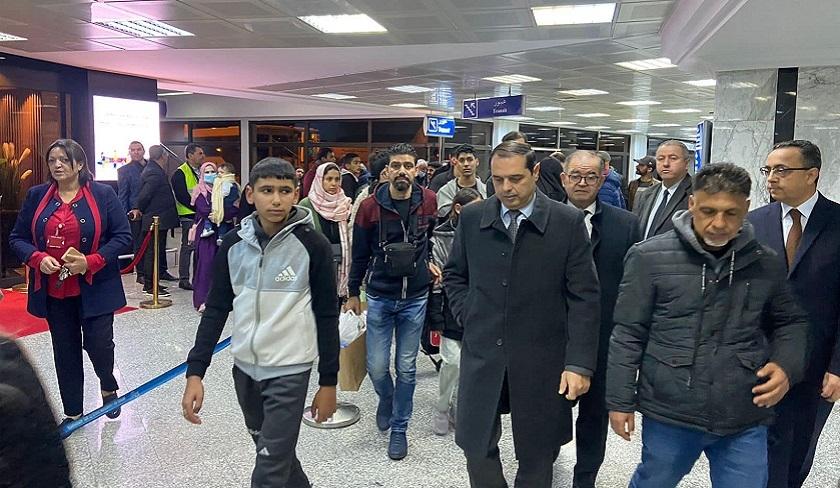 Accueil de 57 Tunisiens et leurs accompagnants rapatriés de Gaza