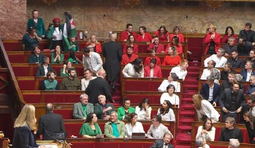 Le drapeau palestinien de nouveau brandi à l'assemblée française