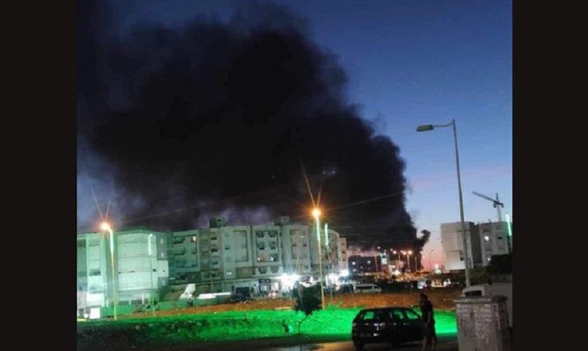 Incendie dans un entrepôt à Fouchana