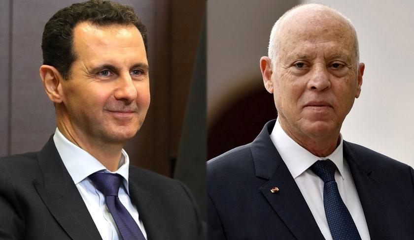 Le président syrien Bachar el-Assad félicite Kaïs Saïed pour sa réélection