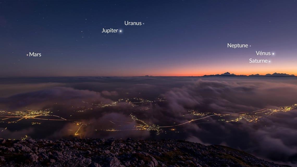 Un alignement planétaire exceptionnel visible en Tunisie à partir du soir du 15 janvier