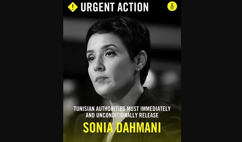 Appel à la libération de Sonia Dahmani : Amnesty alerte sur les dérives répressives