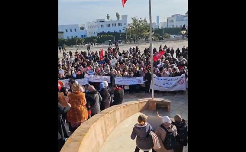 Manifestation des diplômés chômeurs à la Kasbah