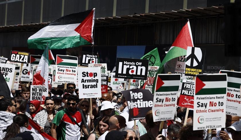 À Londres, des dizaines de milliers de manifestants pour Gaza et contre la guerre en Iran