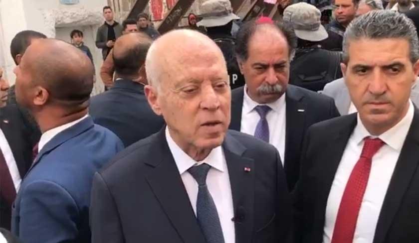Kaïs Saïed en visite aux locaux de La Presse