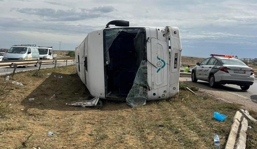 Accident d'un bus touristique transportant des élèves