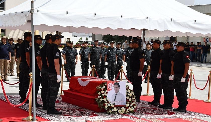 Cortège funèbre du lieutenant Yassine Thabet