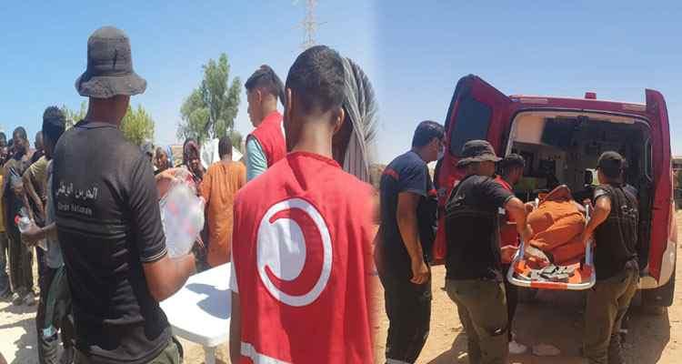 Poste frontalier de Ras Jedir : La Garde nationale distribue des provisions alimentaires aux migrants irréguliers [Photos]