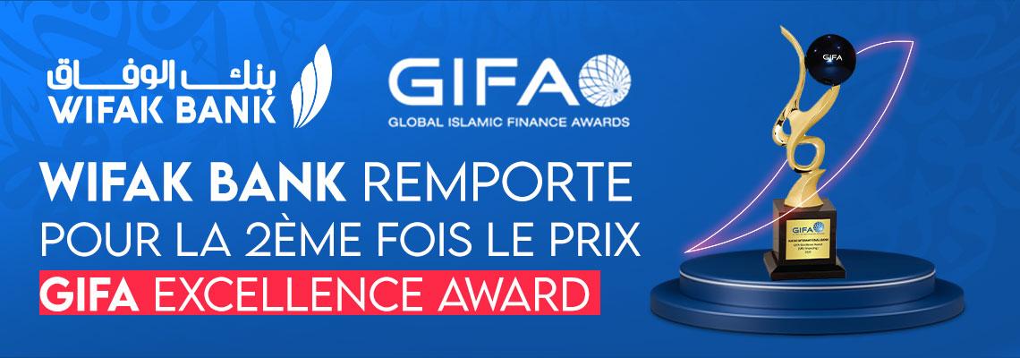 WIFAK Bank remporte  Pour la 2ème fois  Le prix “GIFA Excellence Award 2023”