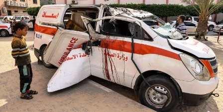 Gaza : Plus que sept ambulances opérationnelles dans la bande de Gaza