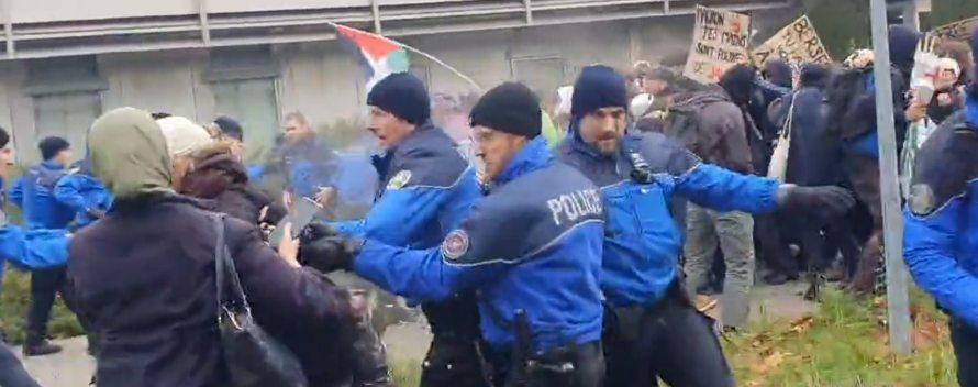 Université de Lausanne : Des étudiants protestent contre la position pro-Israël de Macron