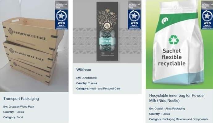 L’Organisation Mondiale de Packaging récompense trois emballages tunisiens