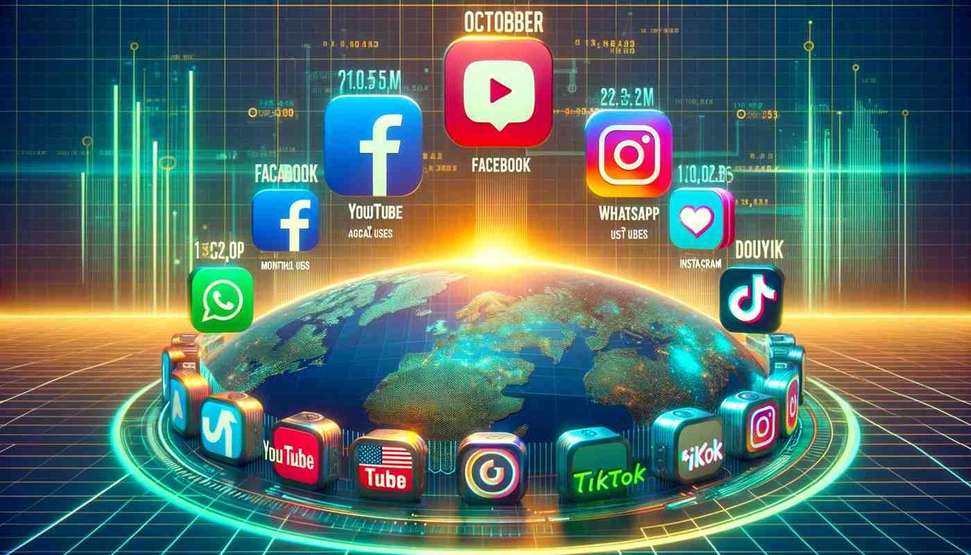 Classement des réseaux sociaux par nombre d’utilisateurs actifs en octobre 2023