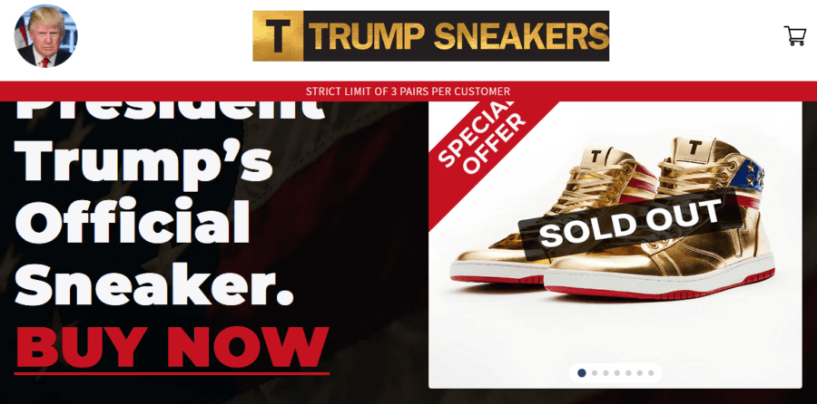 Donald Trump lance des baskets dorées collector et elle sont déjà “sold out”!