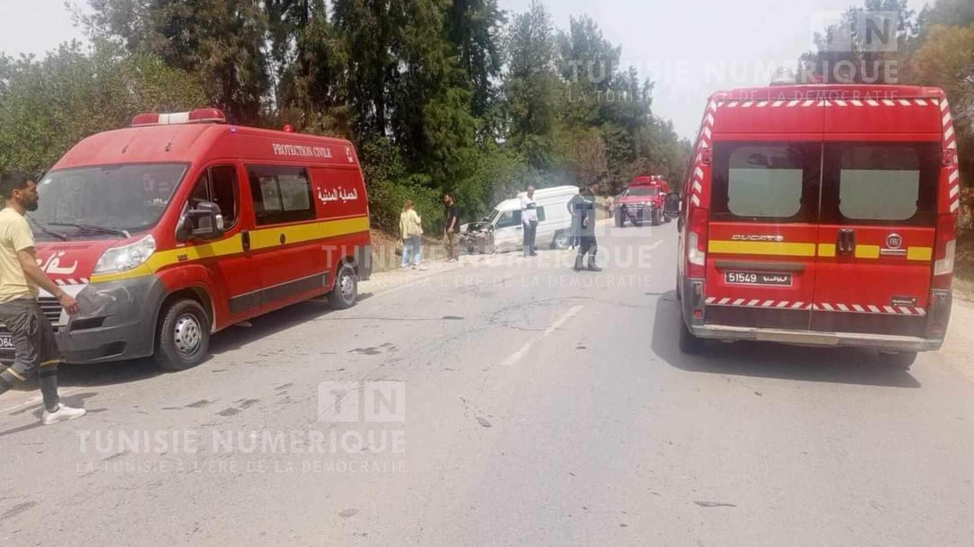 Kef: Des blessés dans une collision entre un louage et une voiture