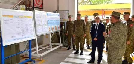 Tunisie – Khaled Sehili en visite d’inspection à la Caserne de Béja