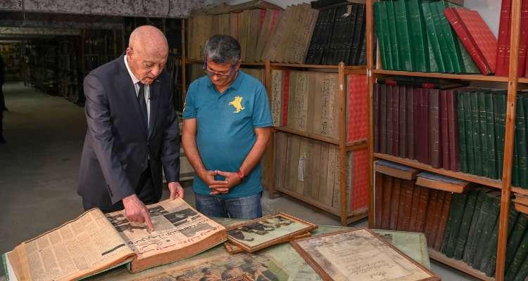 Kais Saied en visite à Dar Assabah